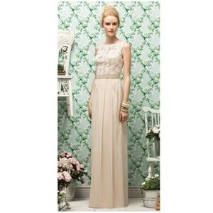 NWT Lela Rose Bridesmaid Palomino Dress Ivory Size 2 Style LR182IV
